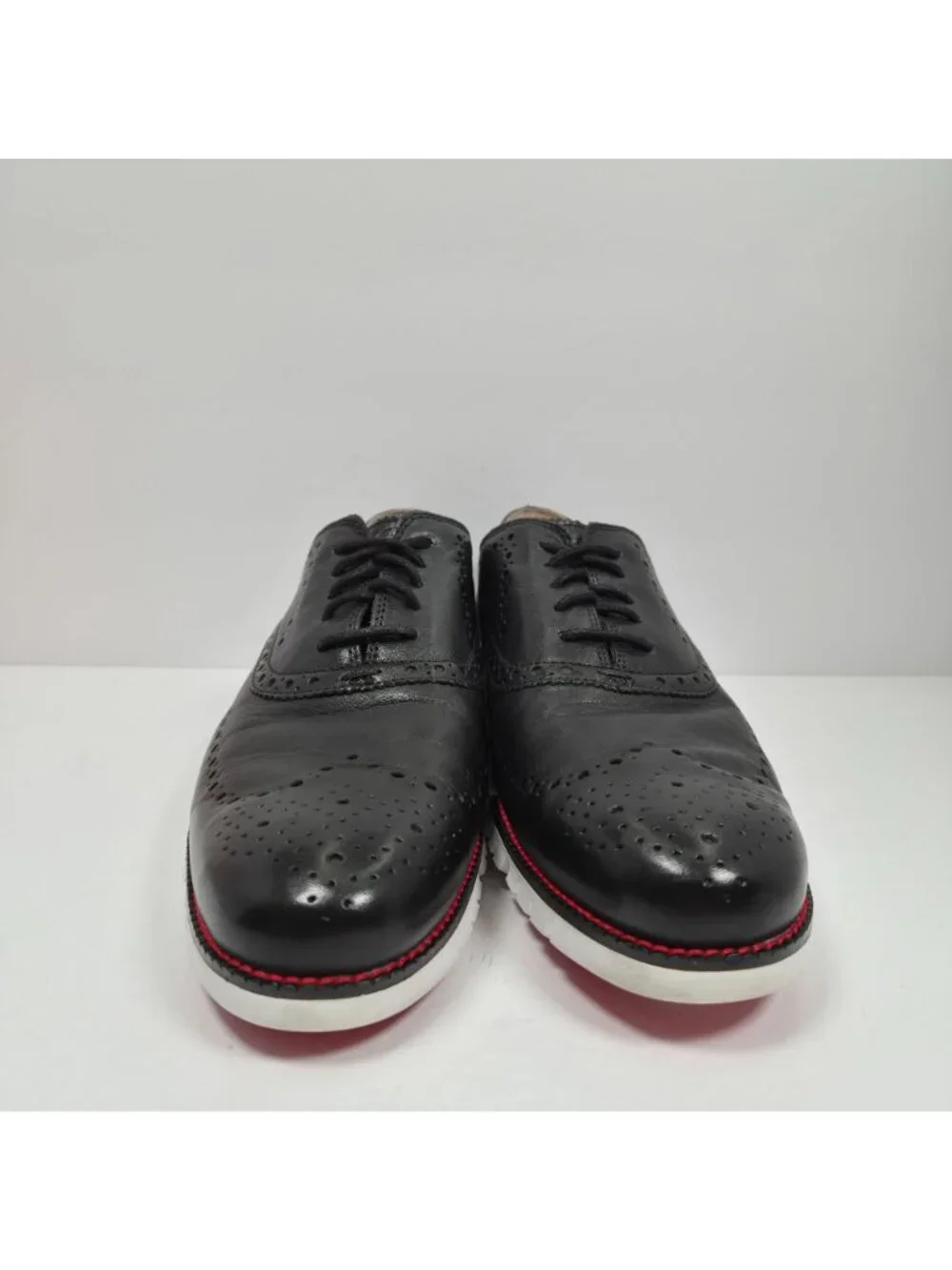 Cole Haan Zerogrand Wingtip Oxford Men's Black Leather Shoes C31462 Size 11.5M